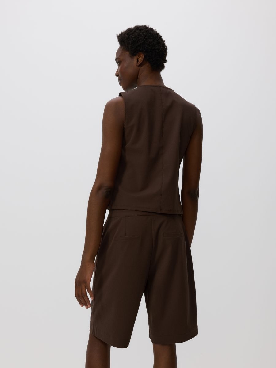Pleated shorts - brown - RESERVED - 3