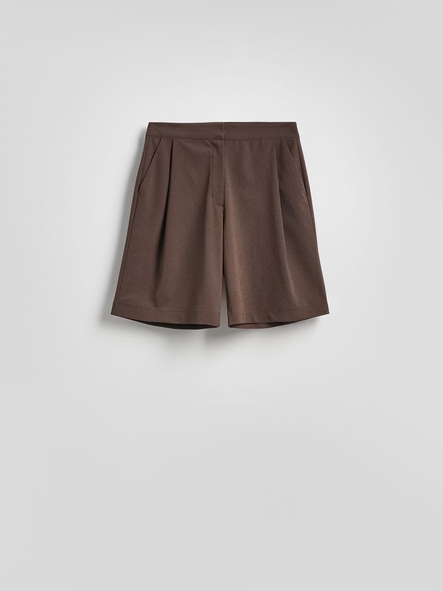 Pleated shorts - brown - RESERVED - 5