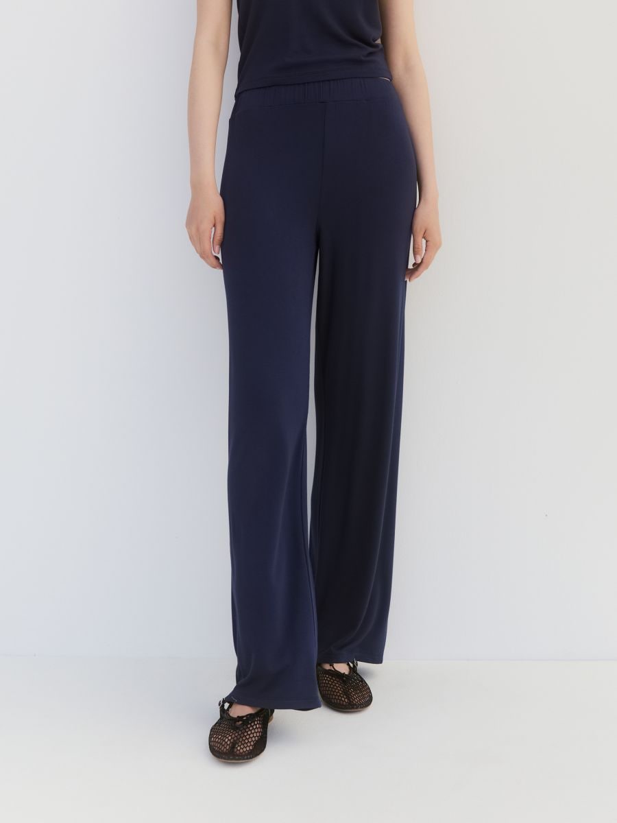 LADIES` TROUSERS - темно сино - RESERVED
