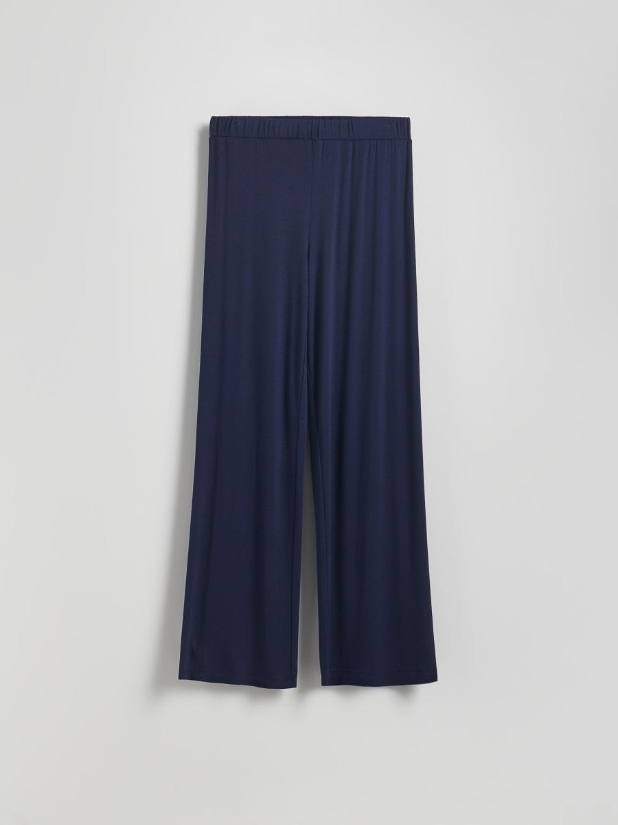 Loose trousers with viscose - navy - RESERVED - 4