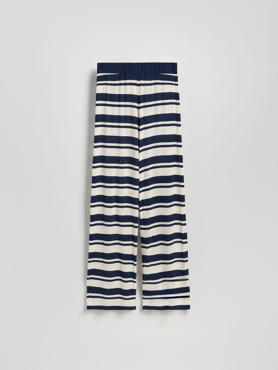 Loose trousers with viscose - multicolor - RESERVED - 4