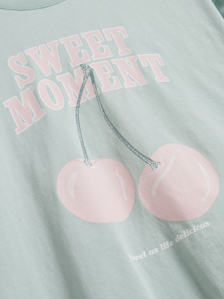 T-shirt with print - mint green - RESERVED - 3