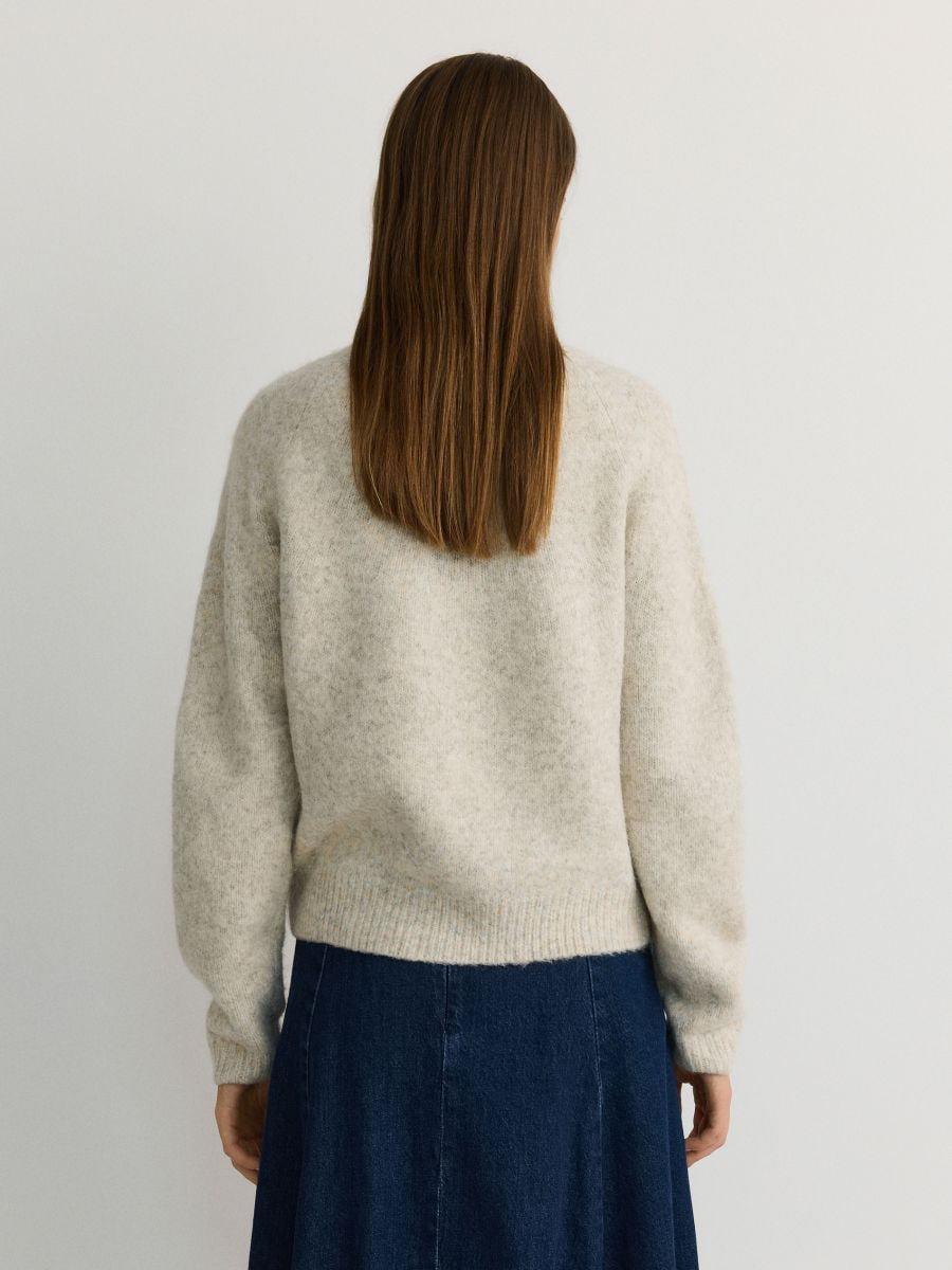 Sweater with sequins - nude - RESERVED - 3
