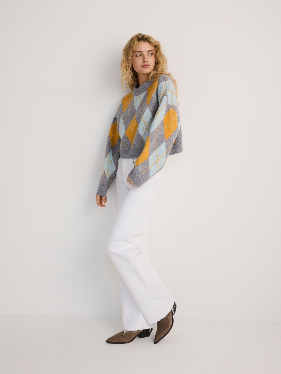 Sweter w romby - wielobarwny - RESERVED - 2