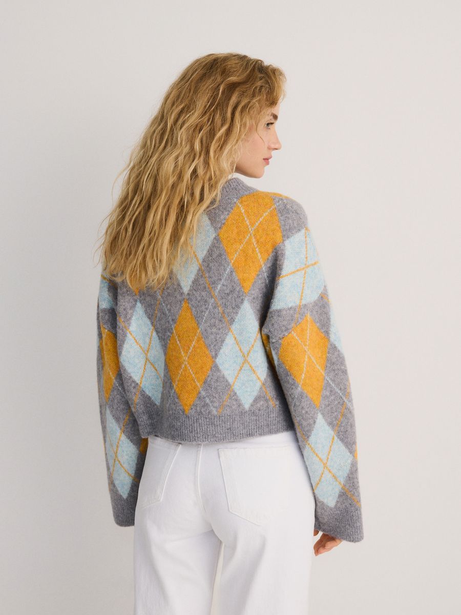 Sweter w romby - wielobarwny - RESERVED - 3
