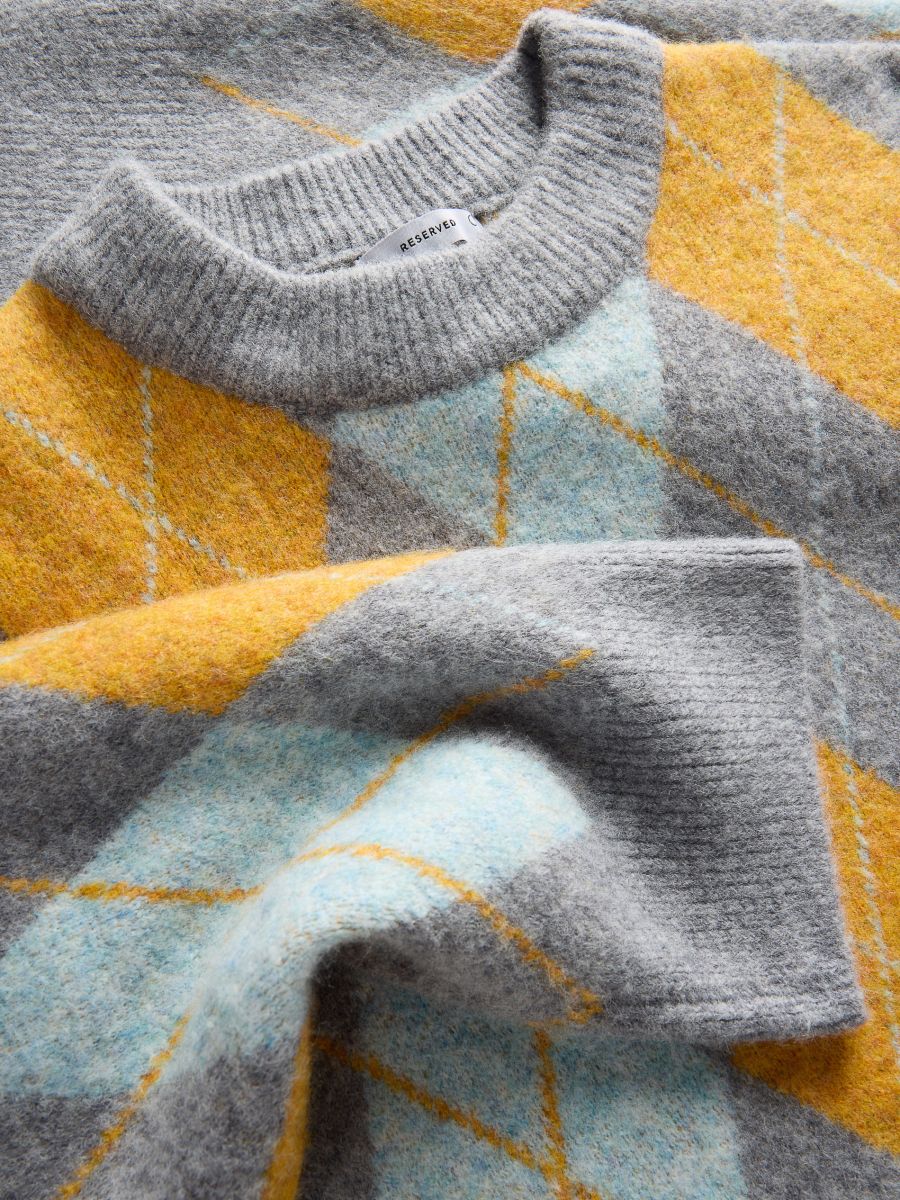 Sweter w romby - wielobarwny - RESERVED - 5