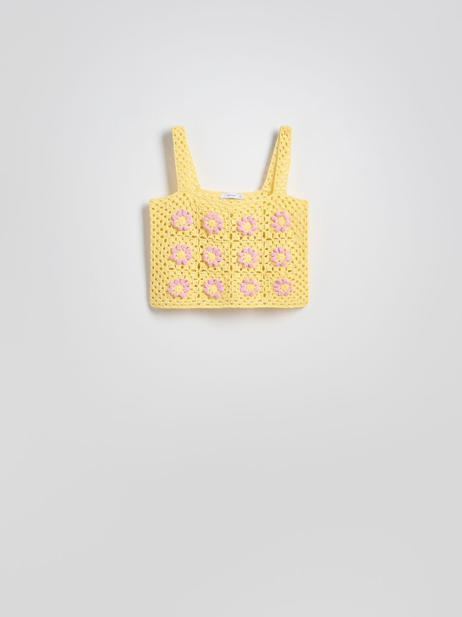 Jersey top with straps - light yellow - RESERVED - 5