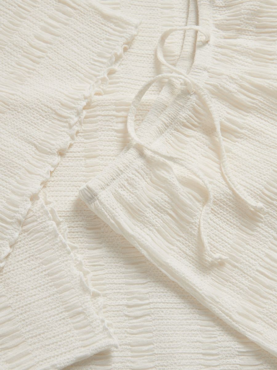 Broek van structuurstof - BEIGE - RESERVED - 2