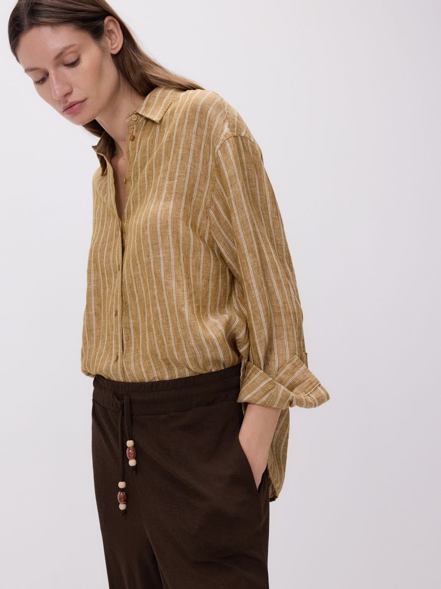 Loose trousers with beads - brown - RESERVED - 2