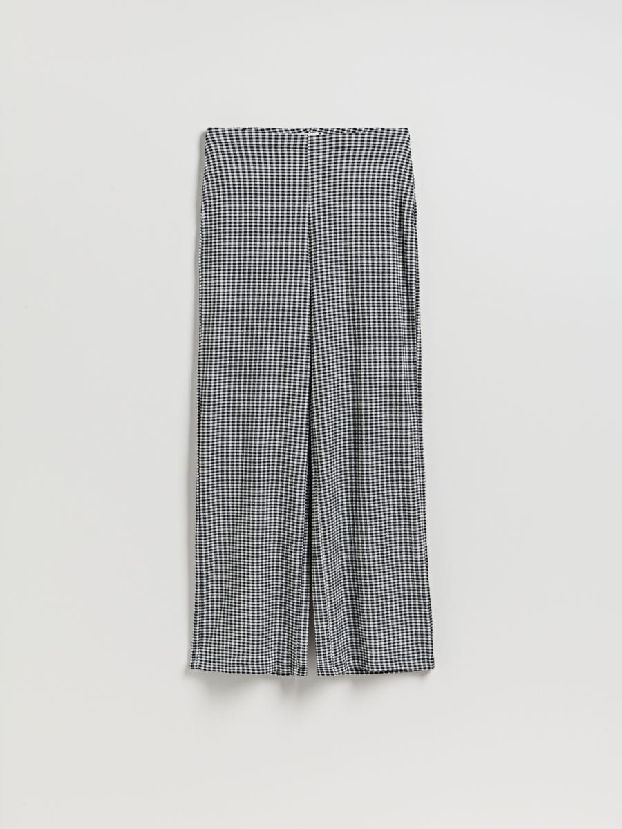Loose plaid pants - black - RESERVED - 4