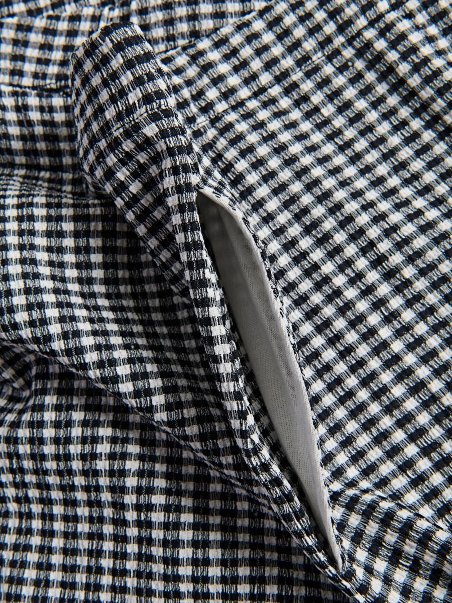 Loose plaid pants - black - RESERVED - 5