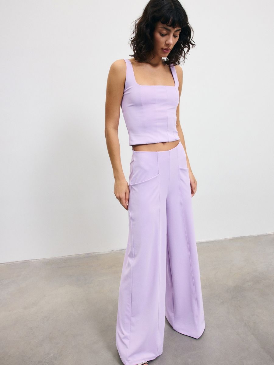 LADIES` TROUSERS - lavender - RESERVED - 4