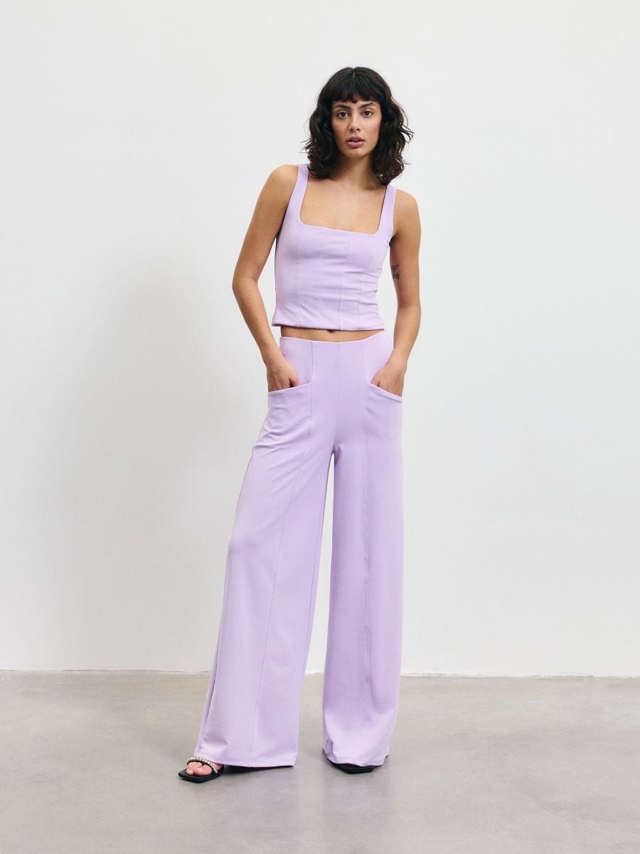 LADIES` TROUSERS - lavender - RESERVED - 2