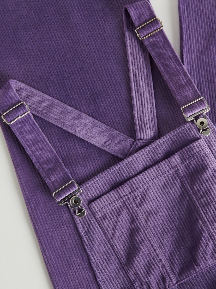 Corduroy dungarees - violet - RESERVED - 2