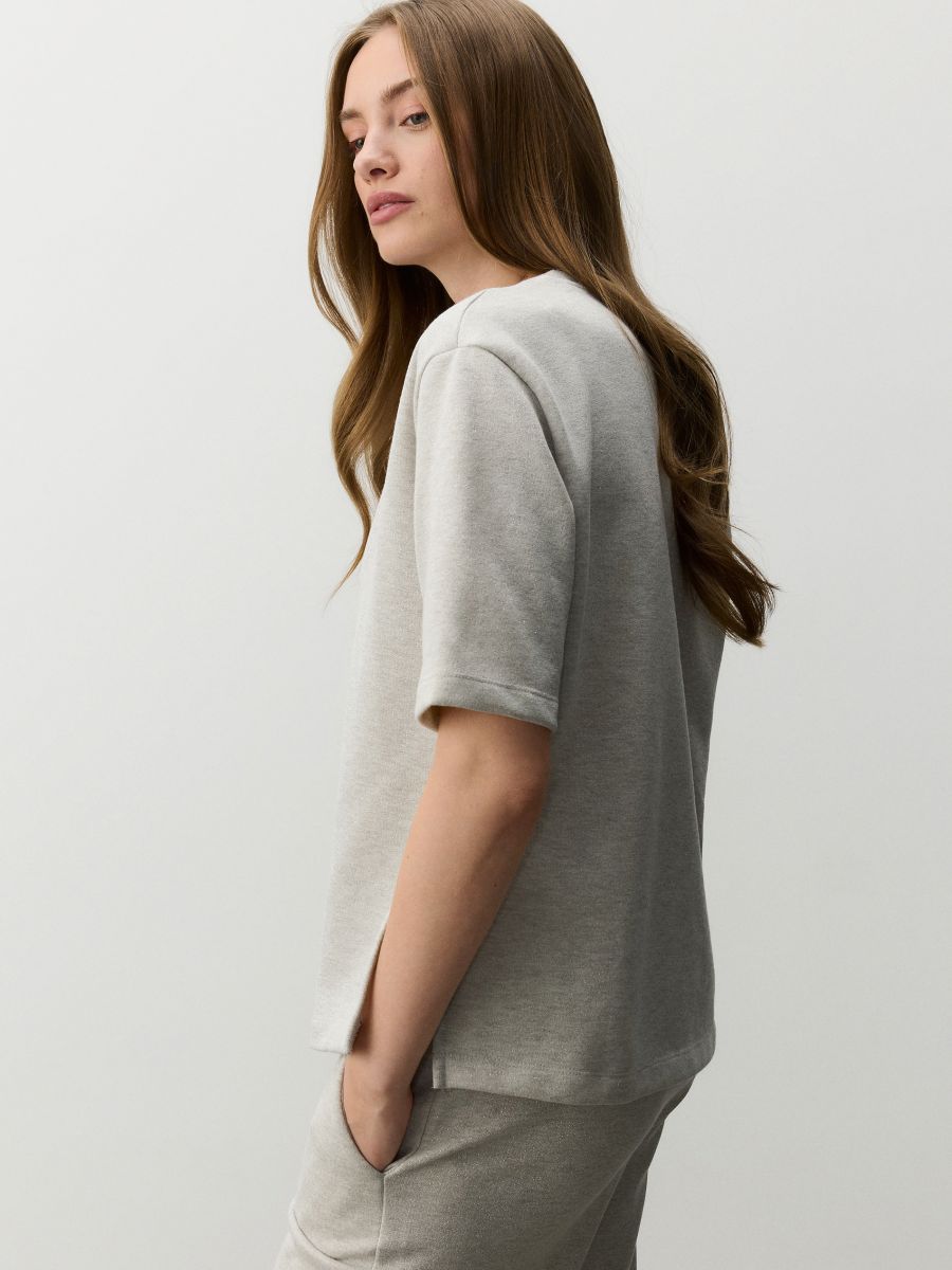 Plain grey t shirt ladies hotsell