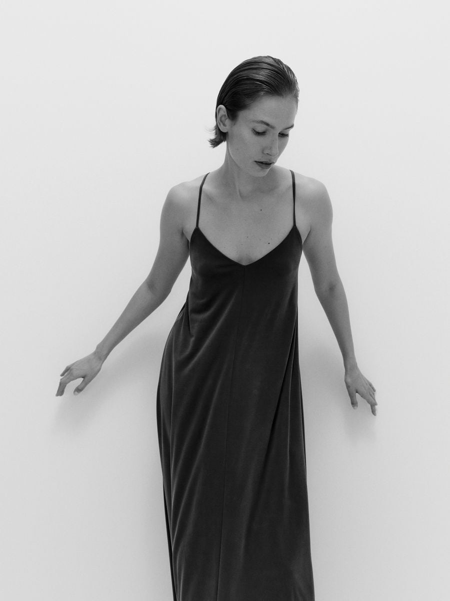 LADIES` DRESS - tamno siva - RESERVED - 3
