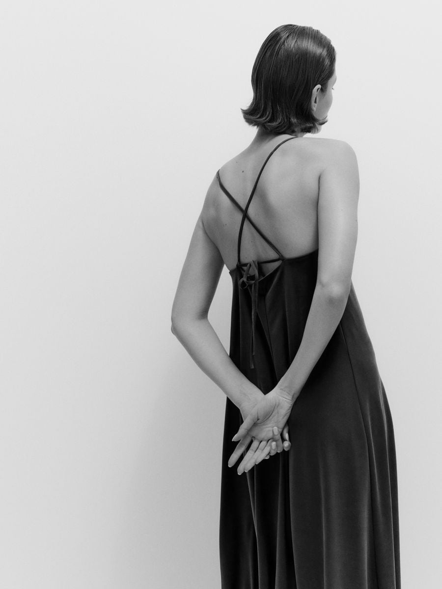 LADIES` DRESS - tamno siva - RESERVED - 4