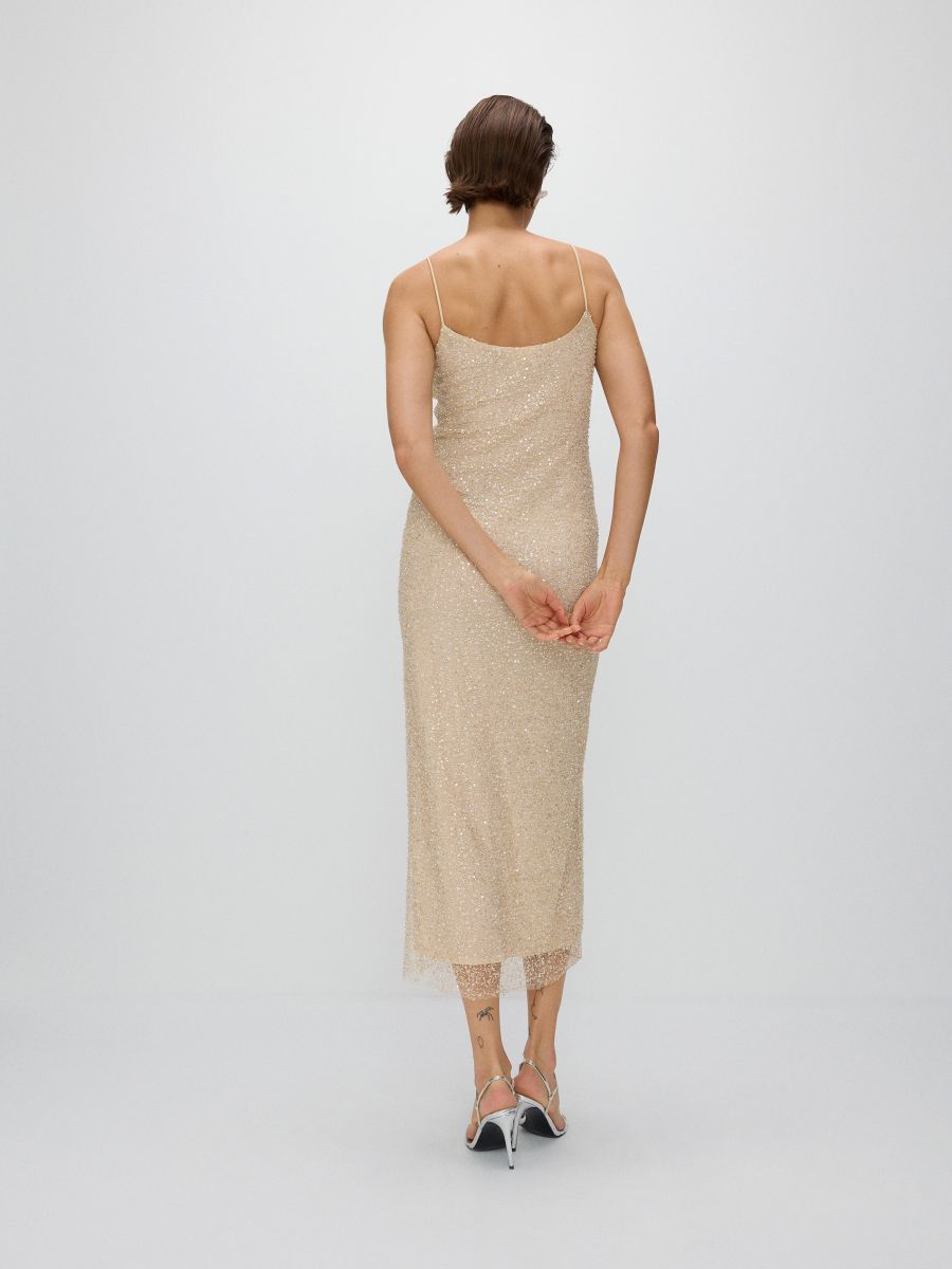 Litritega sheer kleit - liivakarva - RESERVED - 4