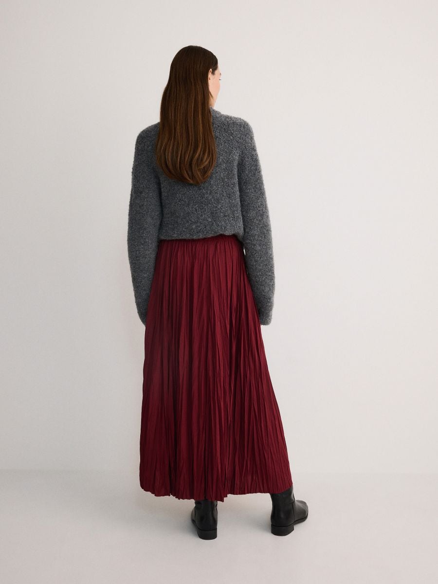 Midi skirt - maroon - RESERVED - 3