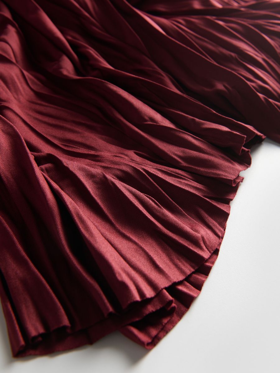 Midi skirt - maroon - RESERVED - 5