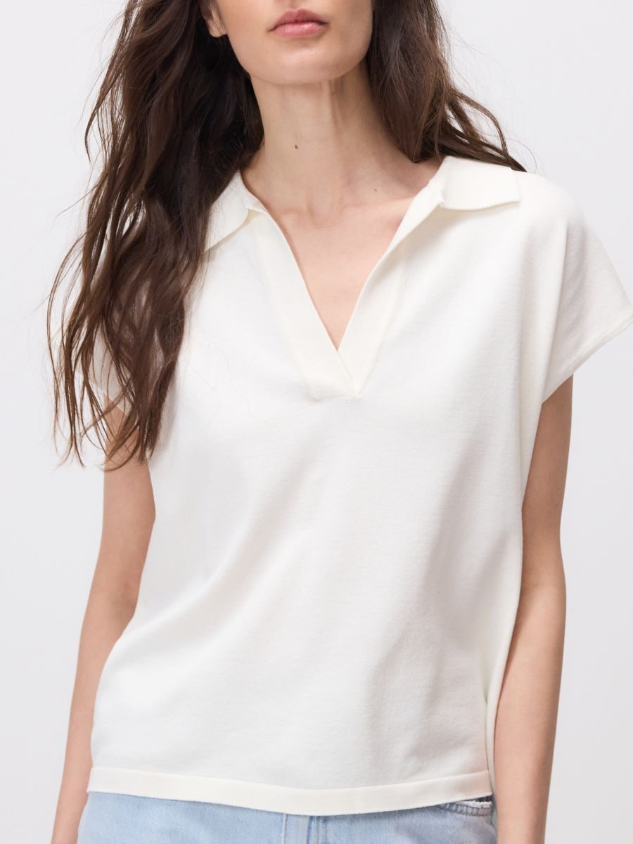 LADIES` BLOUSE - cream - RESERVED - 2
