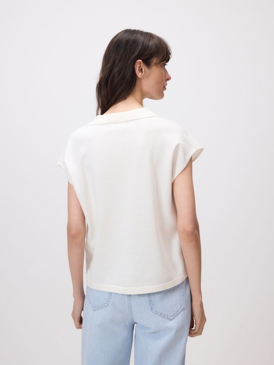 LADIES` BLOUSE - cream - RESERVED - 4