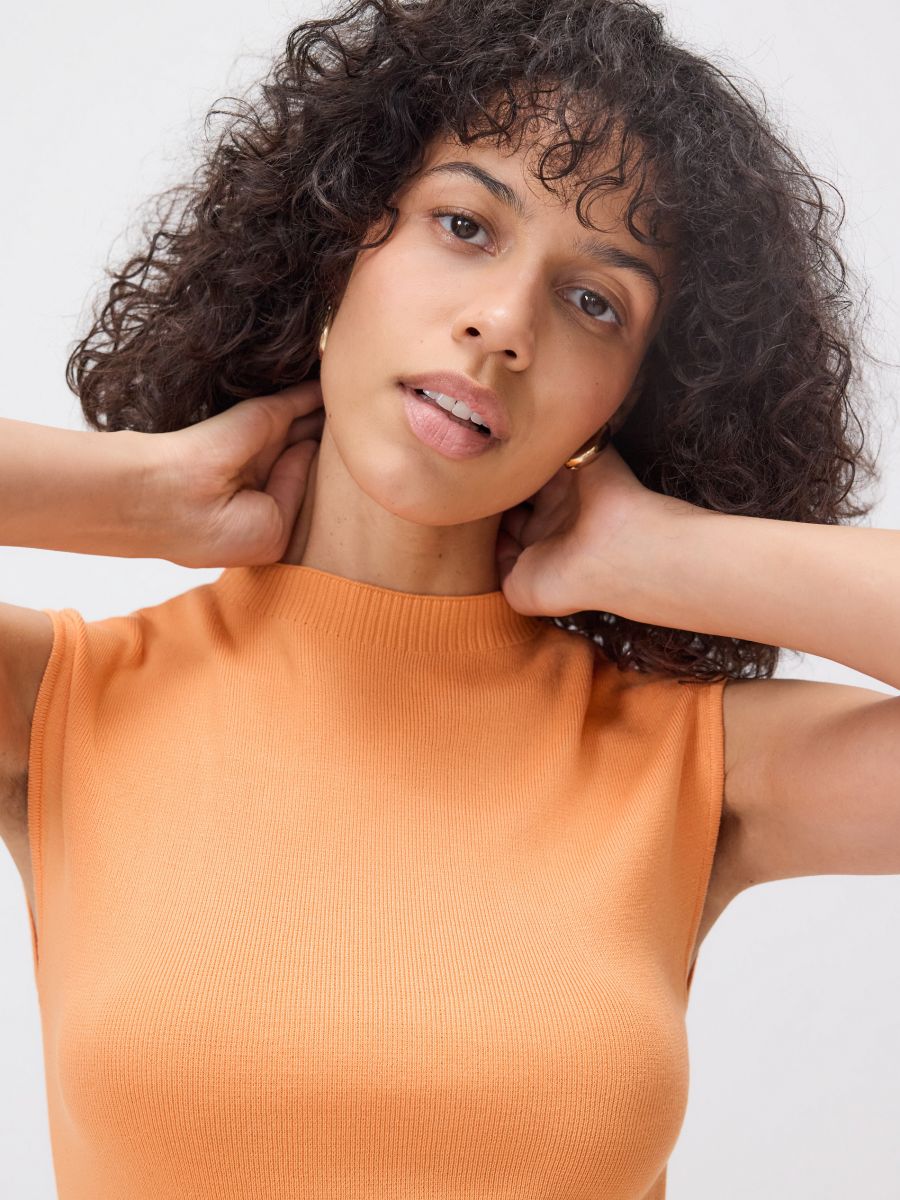 Knitted top - orange - RESERVED - 4
