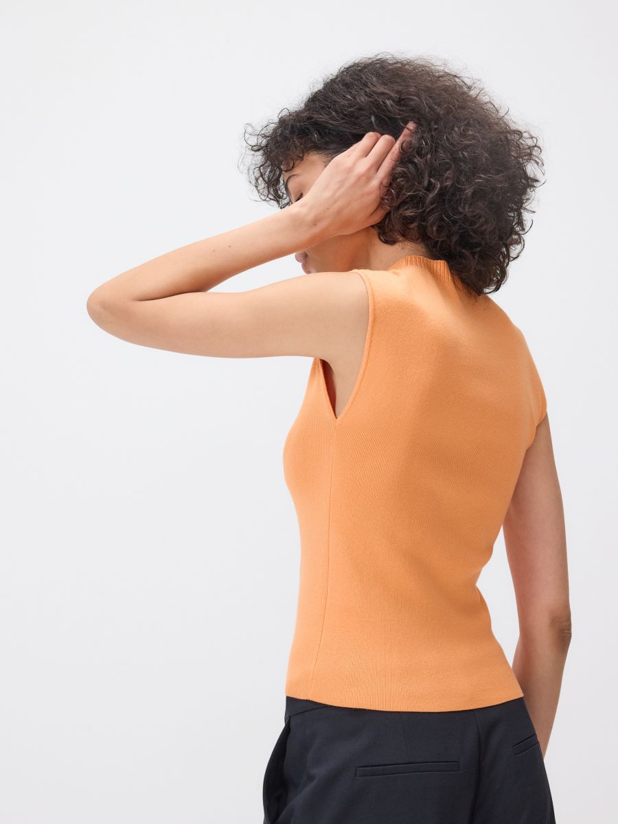 Knitted top - orange - RESERVED - 6