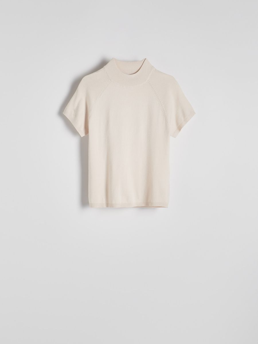 Sweater with viscose blend - nude - RESERVED - 6