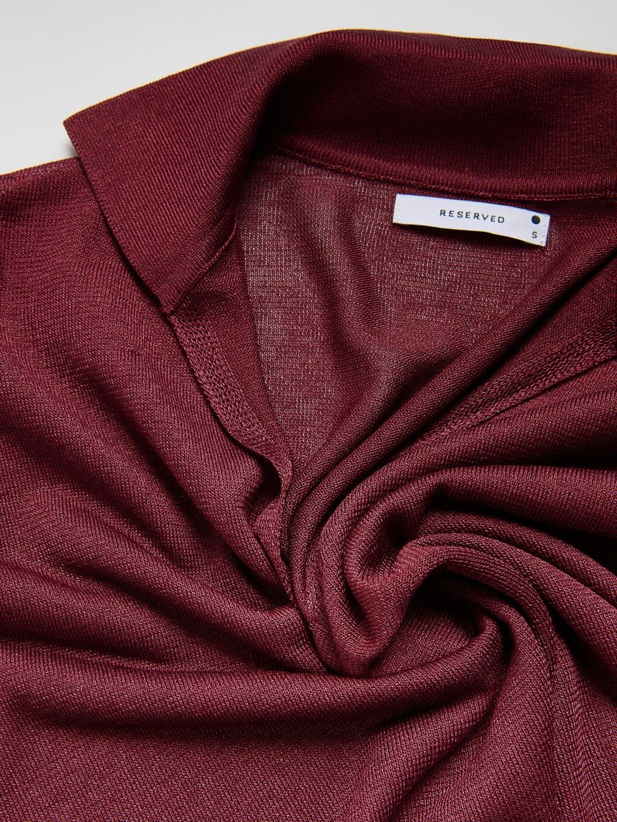 Jumper with collar - dark violet - RESERVED - 7