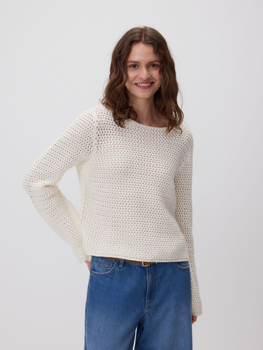 Openwork jumper - cream - RESERVED - 2
