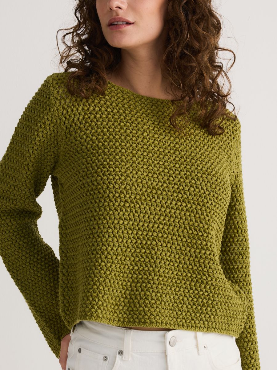 Pull ajouré - vert olive clair - RESERVED - 5