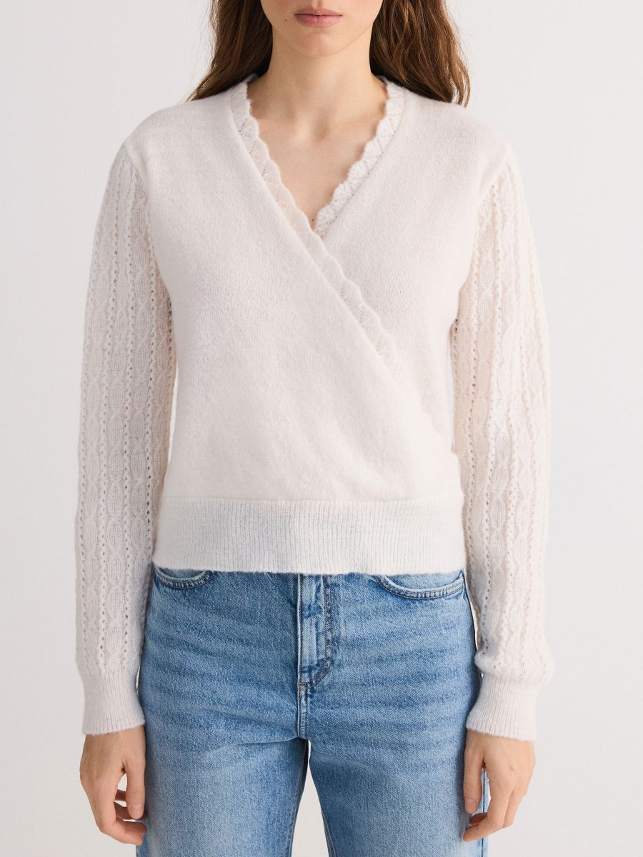 Wrap sweater - nude - RESERVED - 2