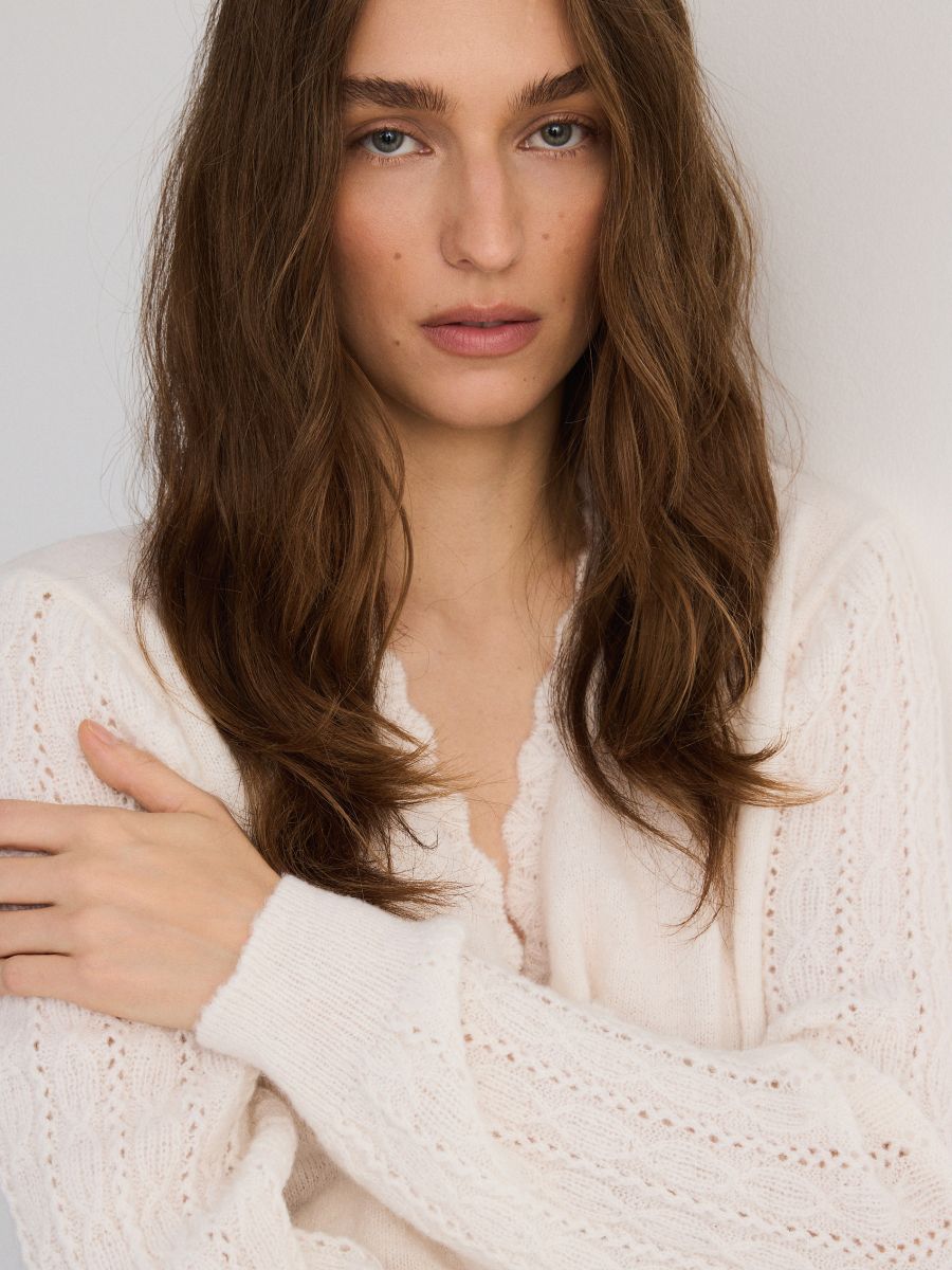 Wrap sweater - nude - RESERVED - 4