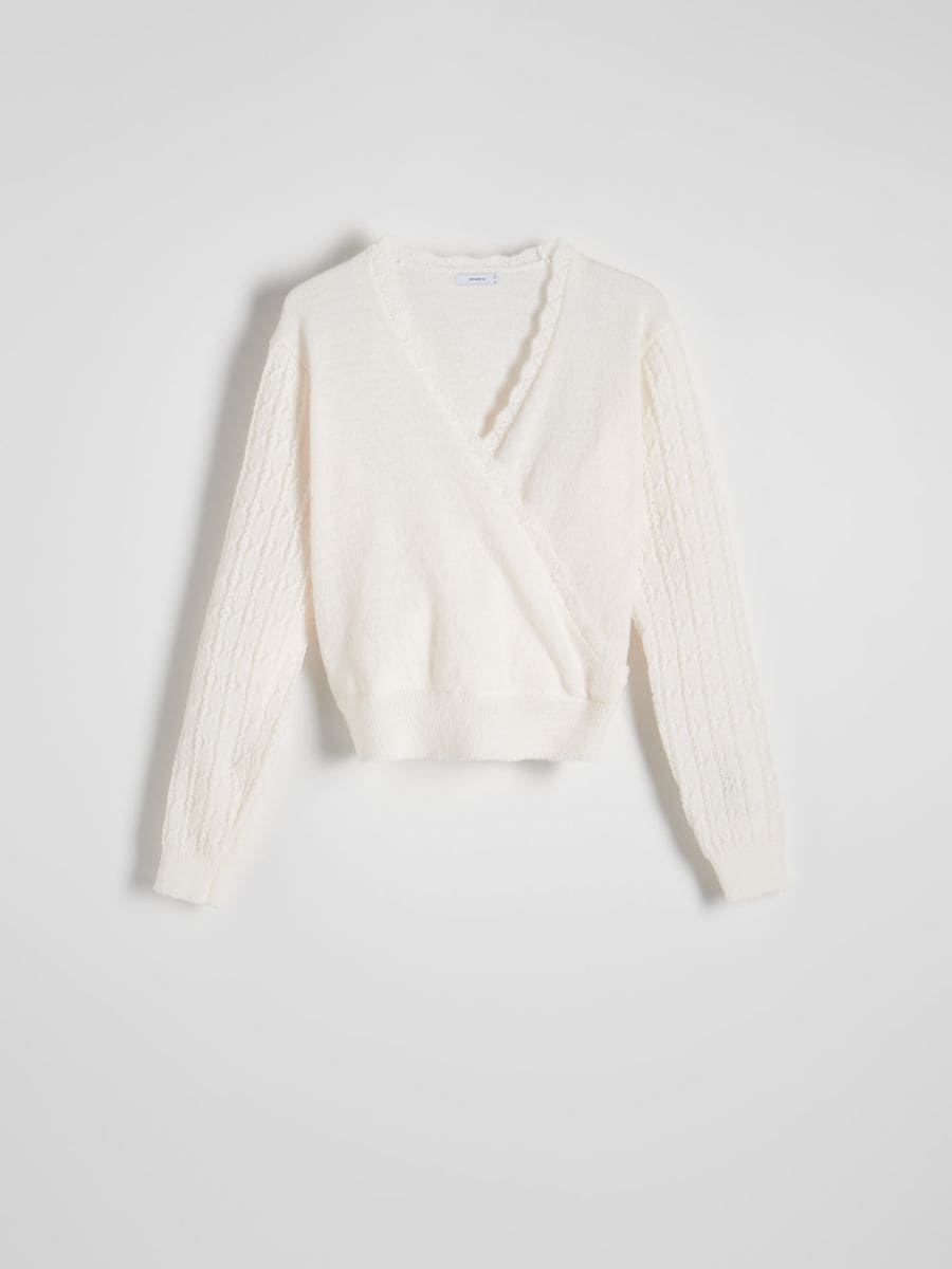 Wrap sweater - nude - RESERVED - 6
