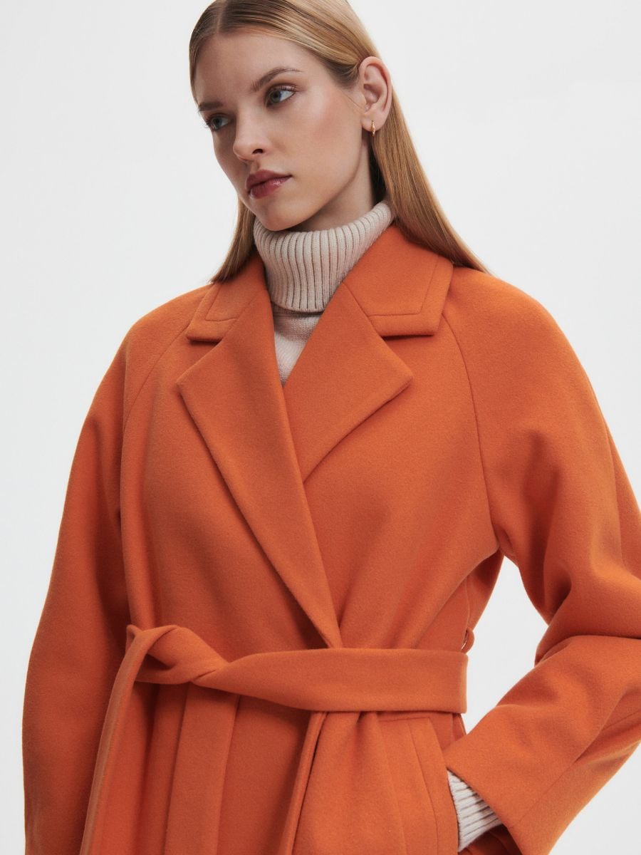 Coat with belt - copper - RESERVED - 2
