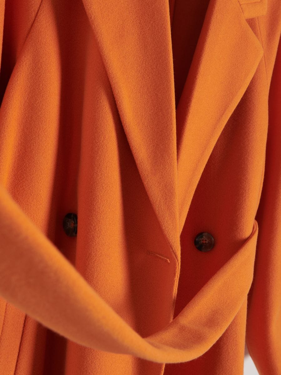 Coat with belt - copper - RESERVED - 8
