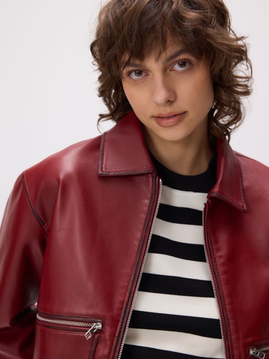 Ριγέ φούτερ regular fit - ΜΑΥΡΟ - RESERVED - 5