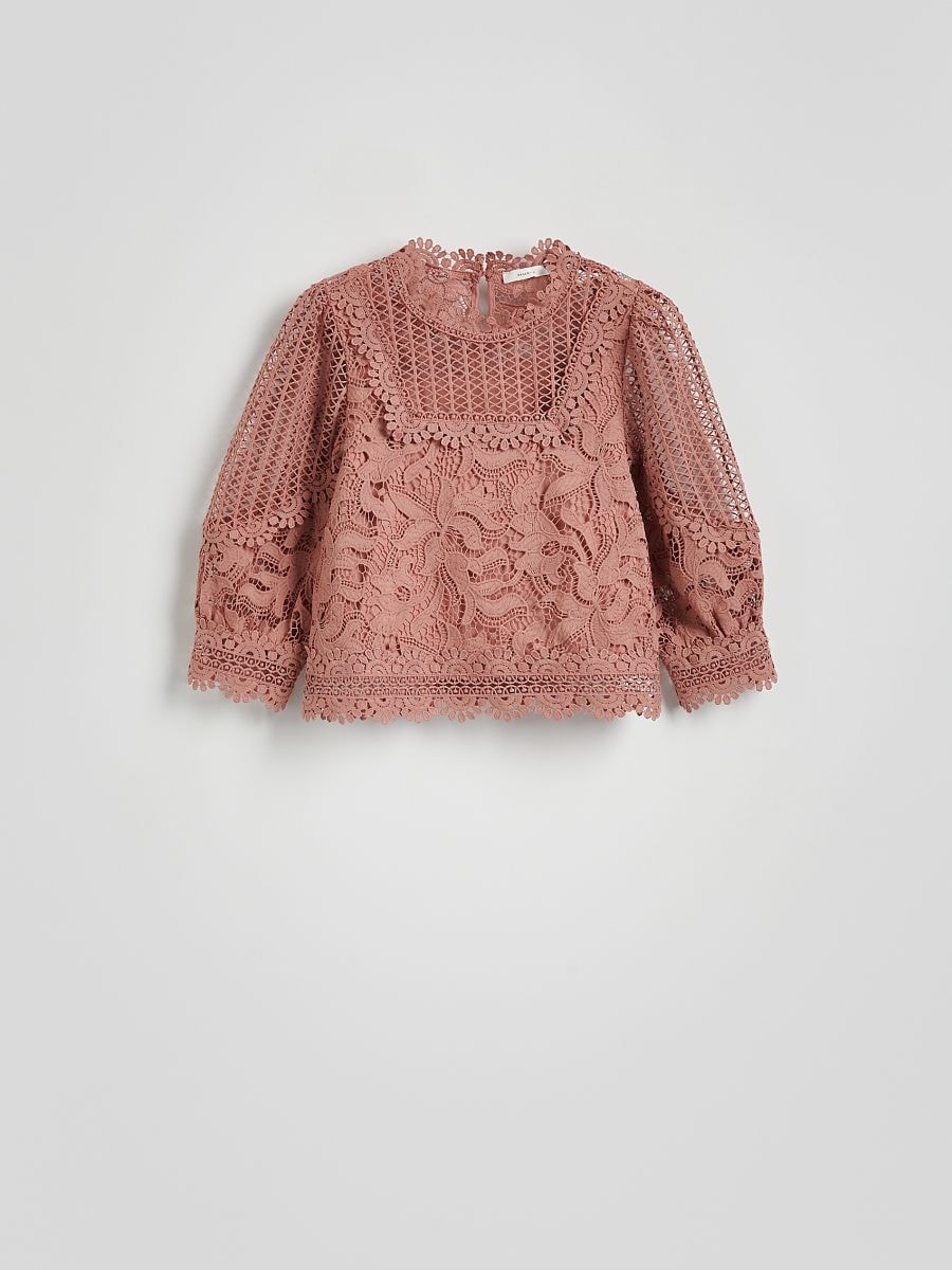 Openwork top - dusty rose - RESERVED - 6