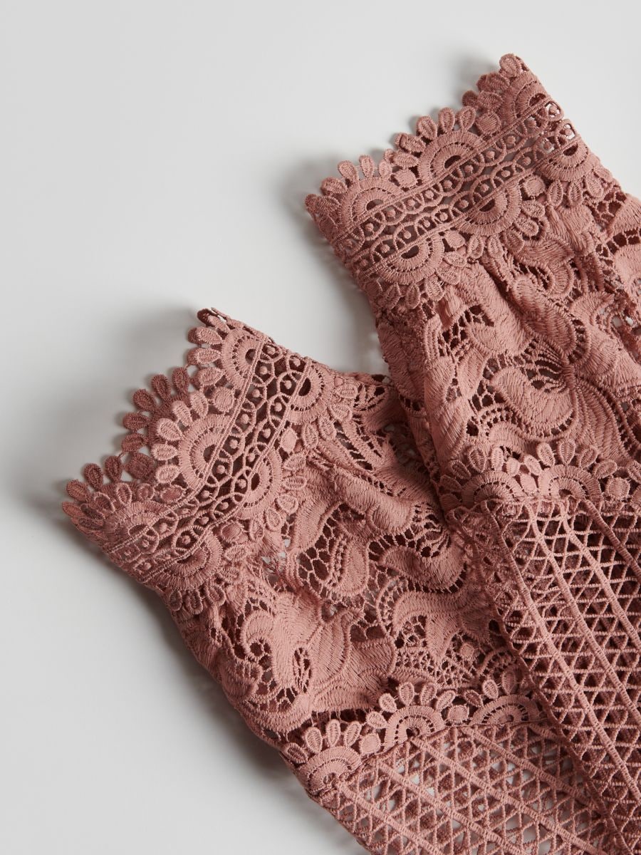Openwork top - dusty rose - RESERVED - 7