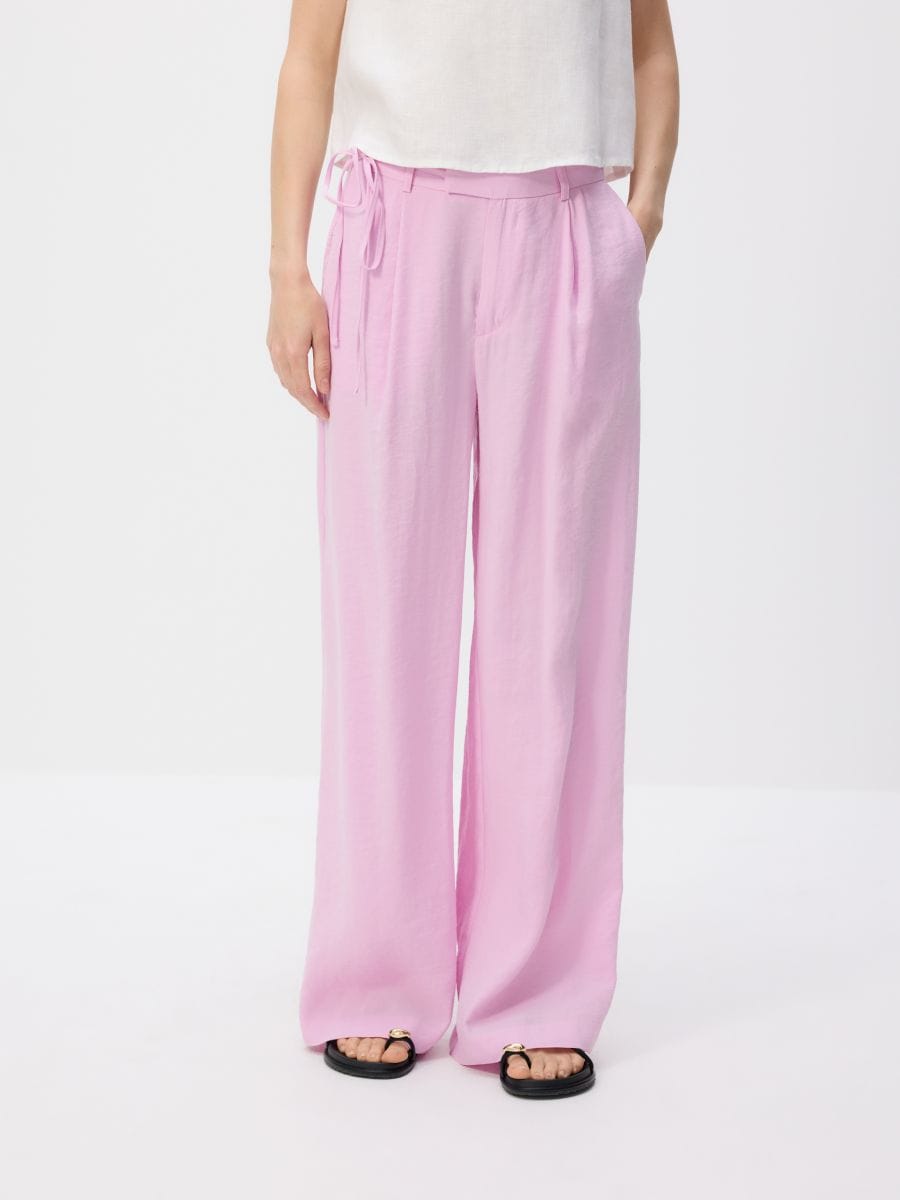 Loose modal blend trousers - pink - RESERVED - 2