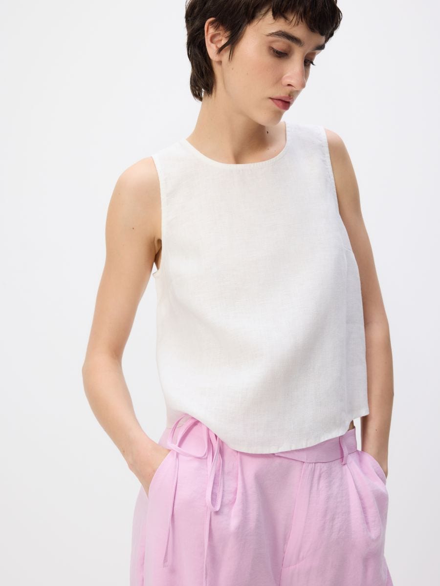 Loose modal blend trousers - pink - RESERVED - 3