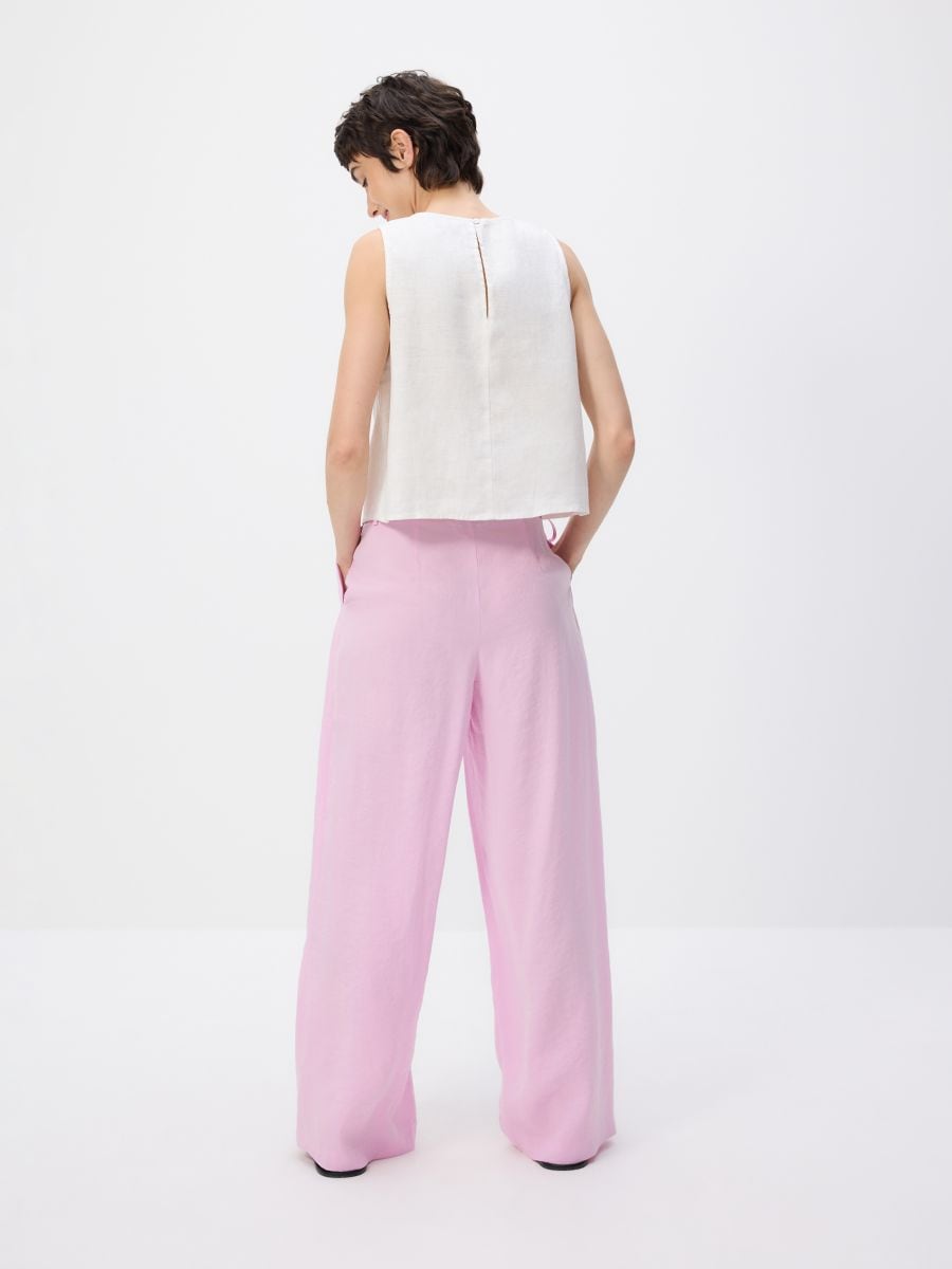 Loose modal blend trousers - pink - RESERVED - 4