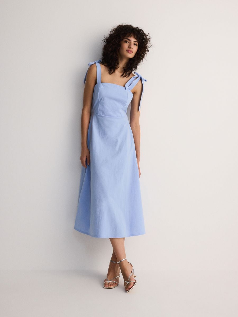 Sukienka midi - jasnoniebieski - RESERVED
