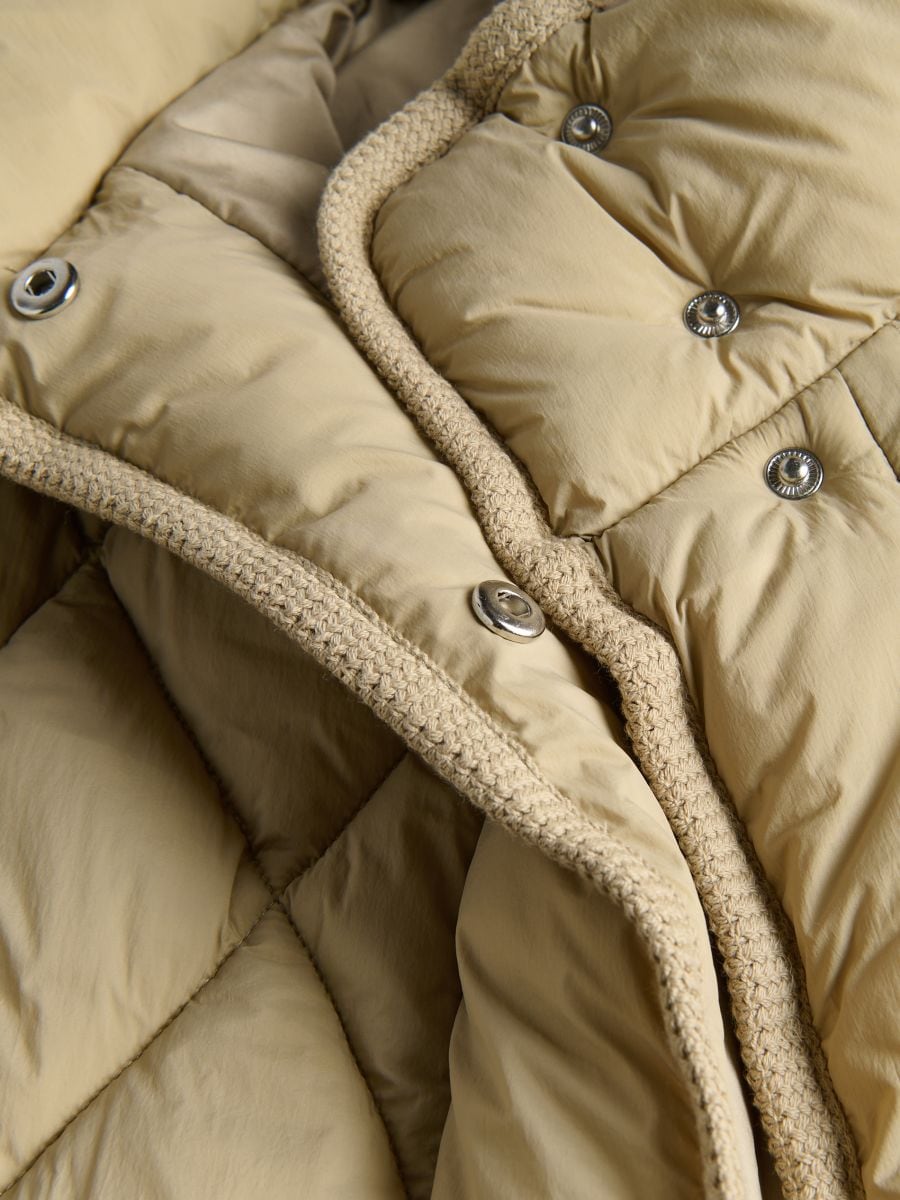 Padded jacket with collar - light olive - RESERVED - 7