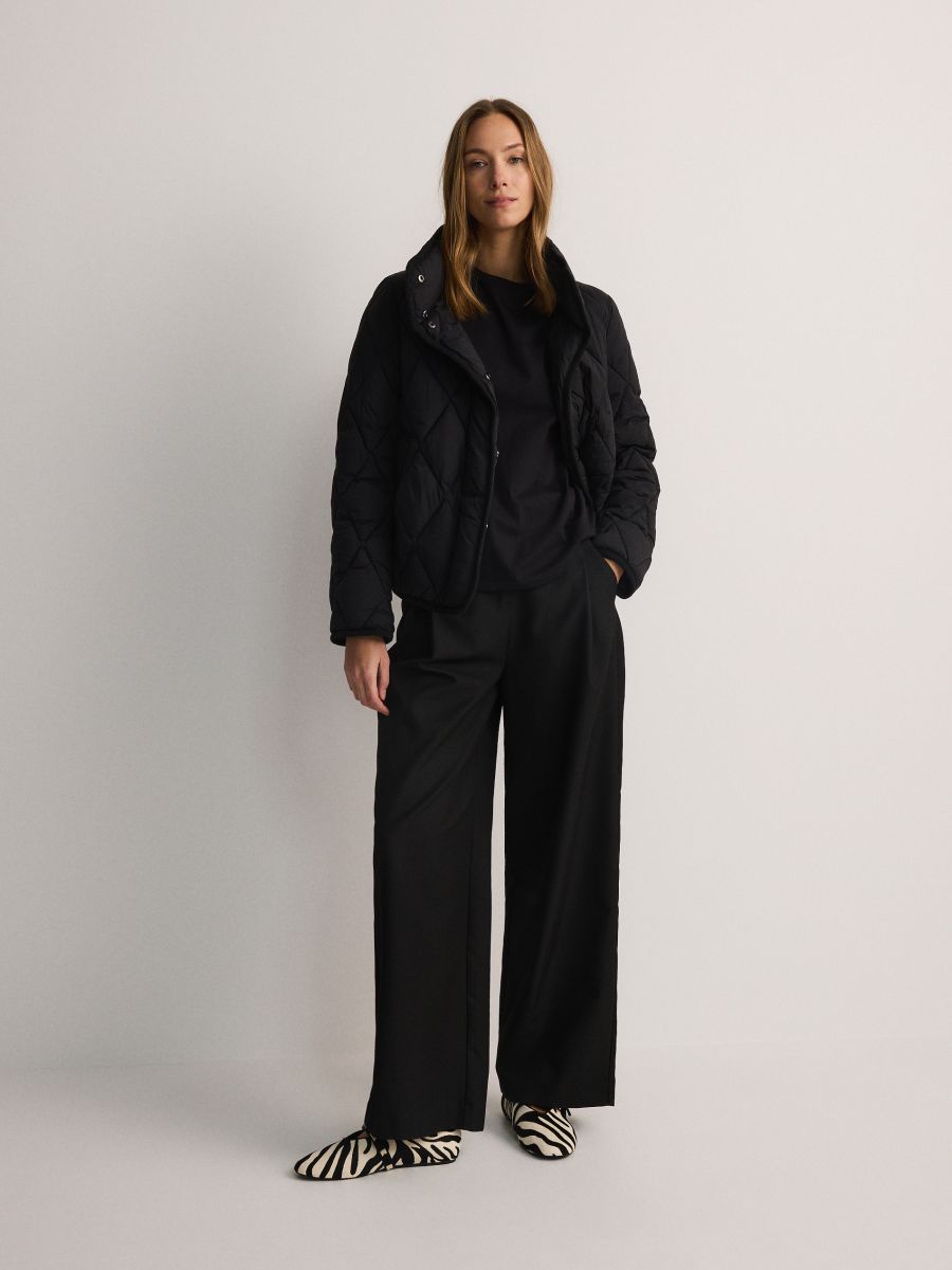 Padded jacket with collar - black - RESERVED - 4