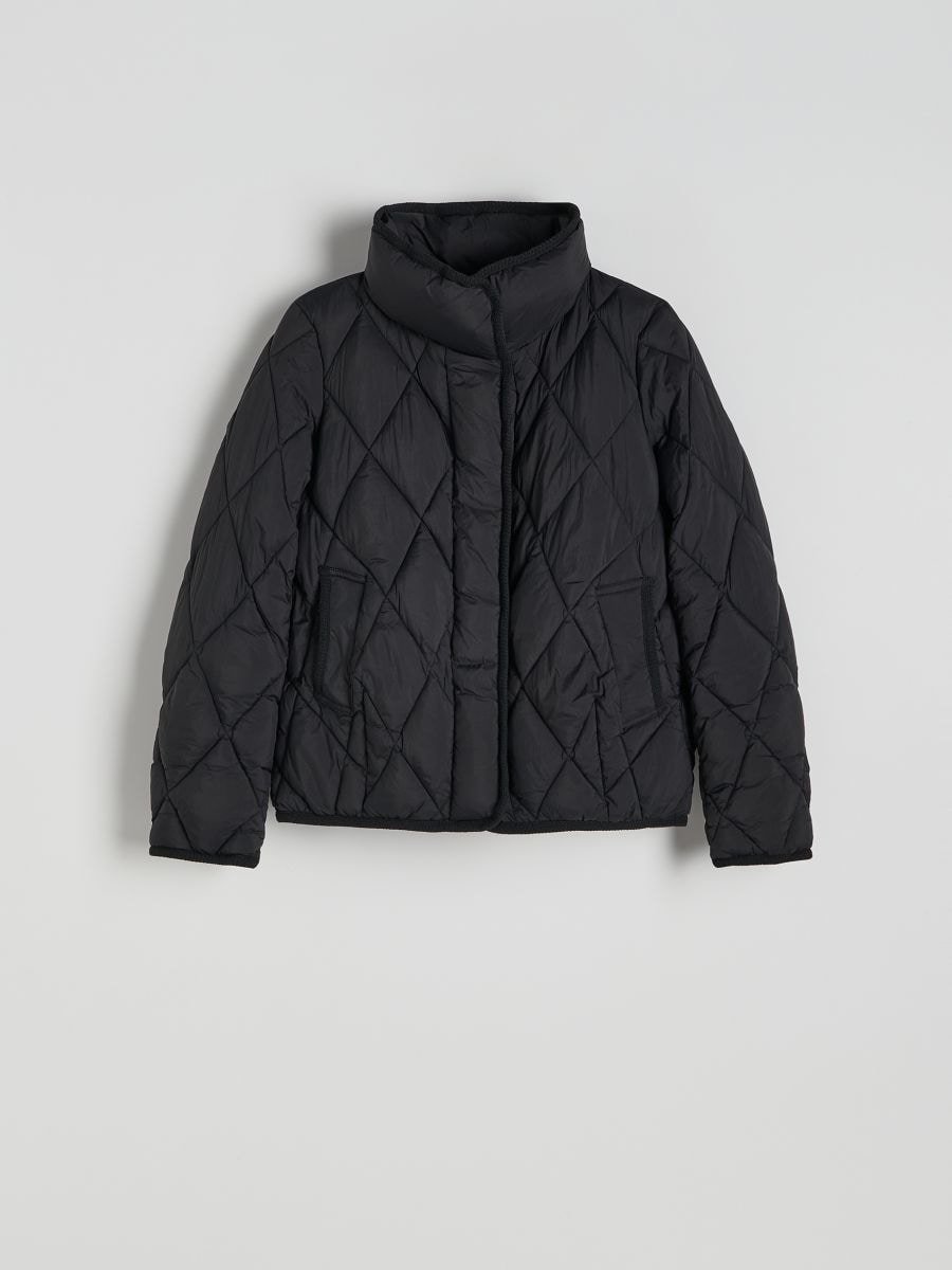 Padded jacket with collar - black - RESERVED - 6