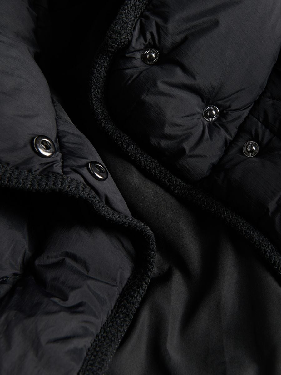 Padded jacket with collar - black - RESERVED - 7
