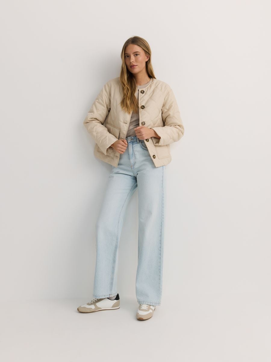 Oversized padded jacket - nude - RESERVED - 3