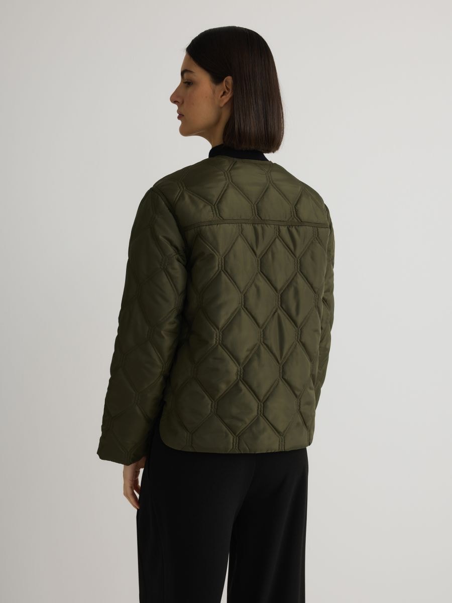 Oversized padded jacket - green - RESERVED - 5